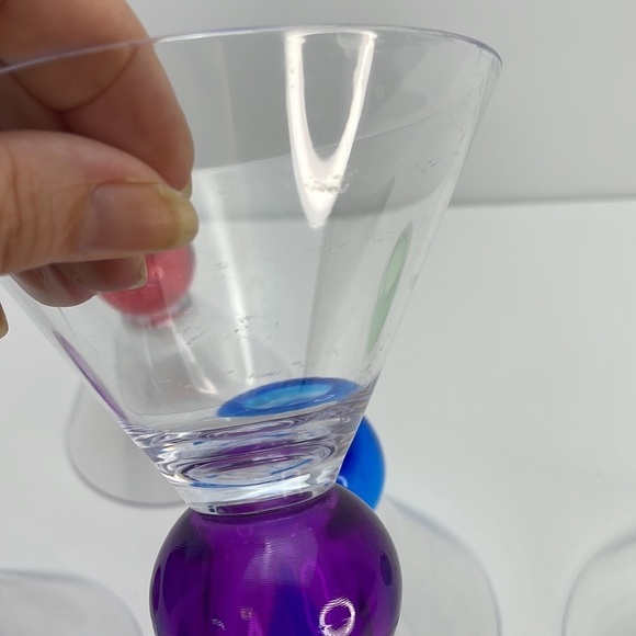 ACRYLIC Martini Glasses Barware Set of Six - Picture 5 of 9